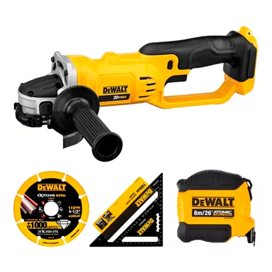 Kit Promo Esmeril Dewalt Dcg412b + Huincha + Escuadra Y Disc