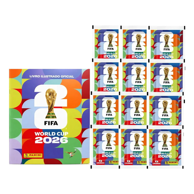 Álbum Copa Do Mundo 2026 Capa Mole + 84 Figurinhas