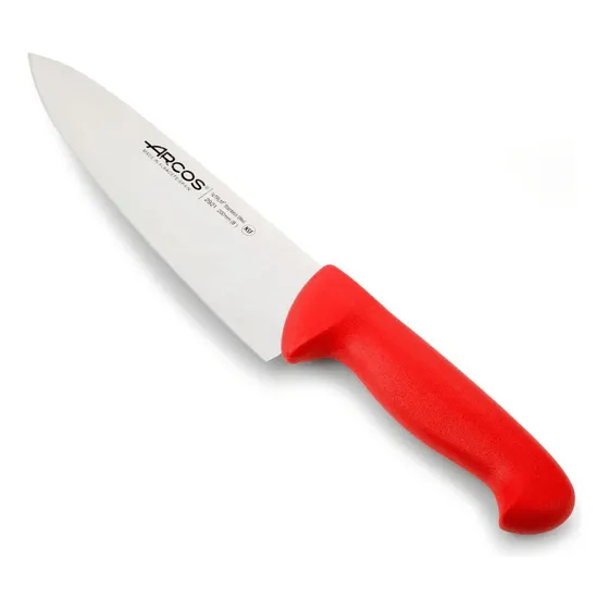 Cuchillo Carnicero Arcos 20cm Profesional Rojo Asado Bbq