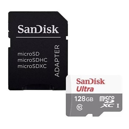 Cartão de memória SanDisk SDSQUNR-128G-GN6TA  Ultra com adaptador SD 128GB