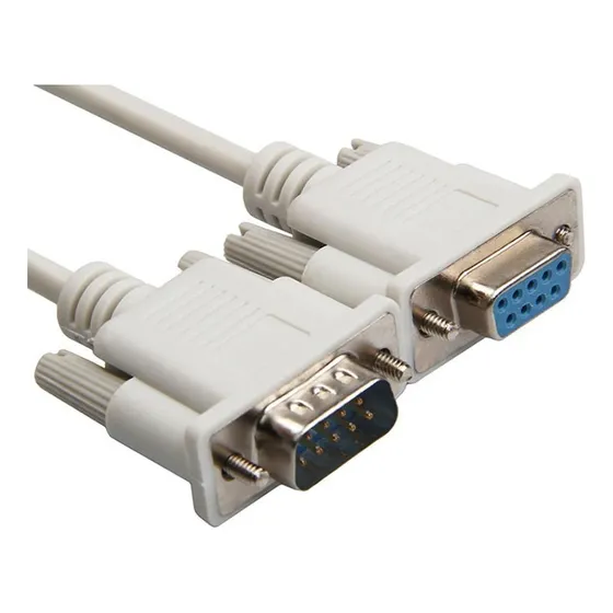 Cabo Extensor Serial Rs232 Db9-macho Db9-fêmea 1,50mts Cor Bege