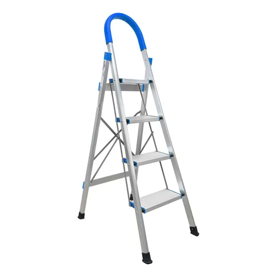 Escalera Plegable De Aluminio Kld 3 Escalones Y Descanso