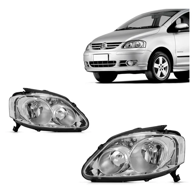 Farol Fox 2006 2007 2008 2009 2010 Com Auxiliar Foco Duplo