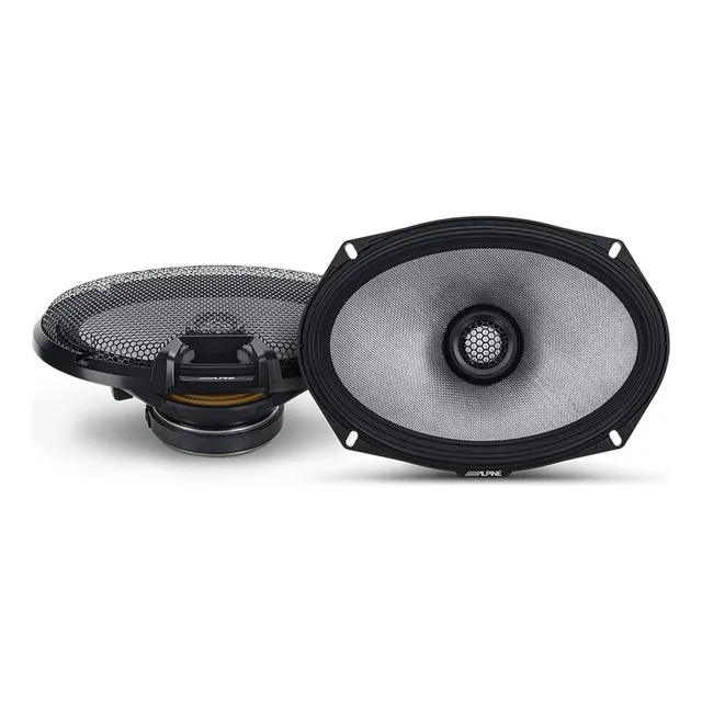 Bocina tipo tweeter Alpine R2S69 para moto/cuatriciclo color negro 6" x 9" x 2 unidades