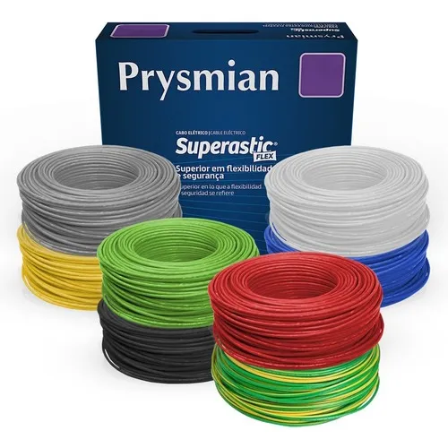 Cabo Flexível Prysmian Superastic 6,00mm 70g 750v Cores 100m