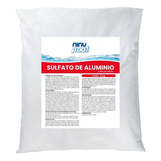 Sulfato De Aluminio Ninu 5 Kg Clarificador Floculante