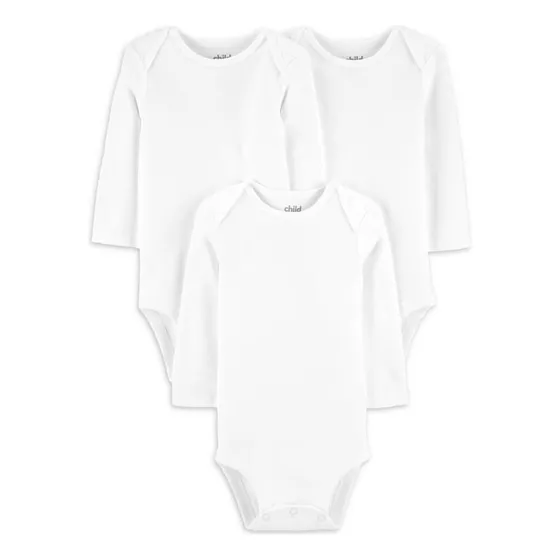 Set De Bodys Manga Larga Blanca