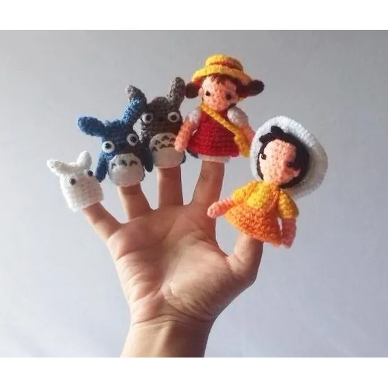 Titeres De Dedo Totoro Ghibli Muñecos Cuento Libros Juguete
