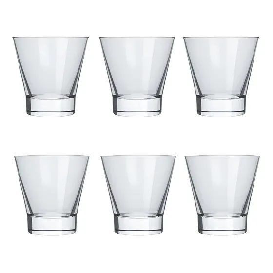 Jogo 6 Copos Ilhabela Rocks Nadir 350ml Vidro Caipirinha Whisky Drinks Bar