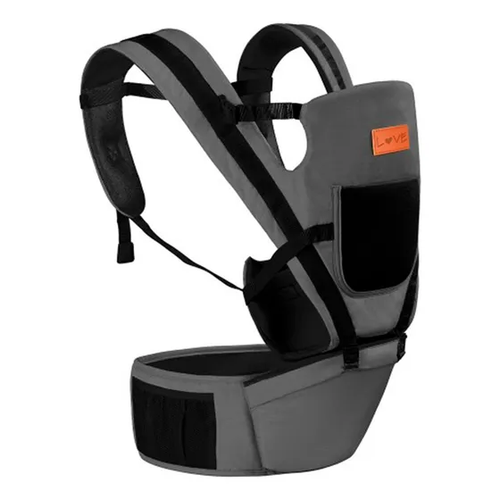 Mochila Porta Bebé Ergonómica Love 4009 Hasta 15kg Gris