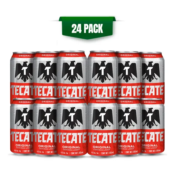 Cerveza Tecate Original 24 Latas De 355ml