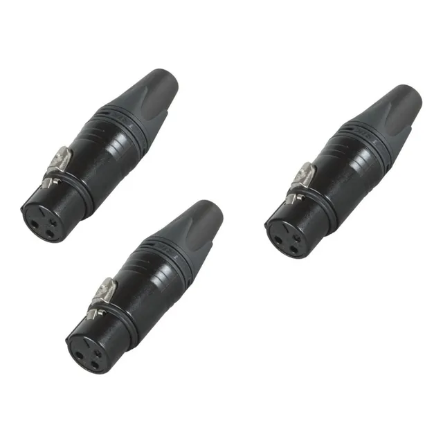 Neutrik® Nc3fxx® 3 Conectores Xlr Negro Hembra Nuevo Envio