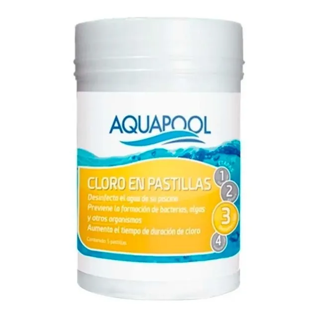 Cloro Multifuncion En Pastillas 1 Kg Aquapool Piscinas Oem