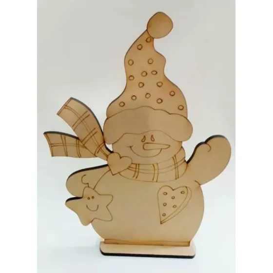 Muñeco De Nieve En Mdf Crudo Para Decorar 