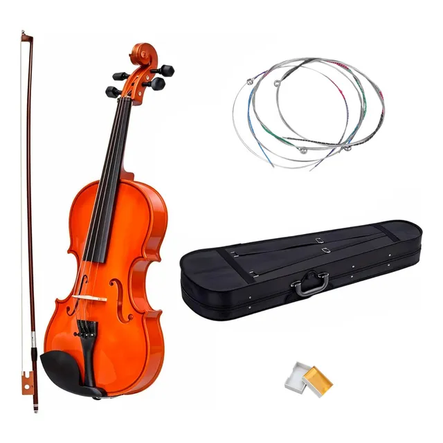 Violin Con Estuche Para Principiantes Y Arco Color Café