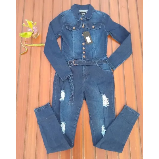 Enterizos Bragas En Jeans Manga Larga
