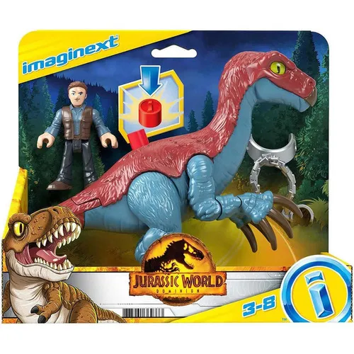 Figura do Therizinosaurus e do dinossauro Owen do Jurassic World