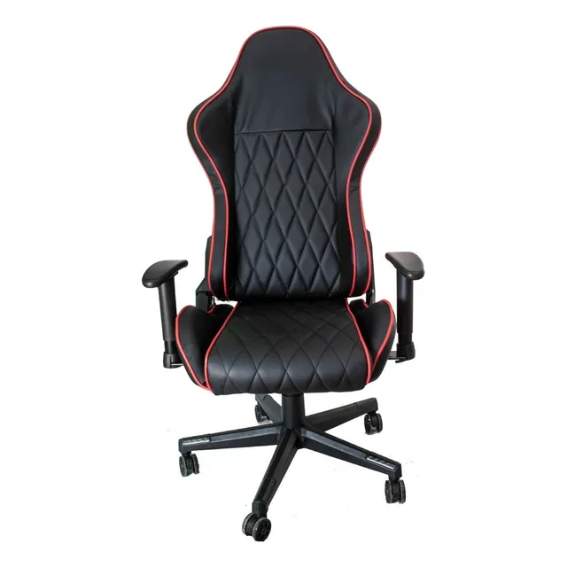 Silla Gamer Escritorio Ergonomica Reclinable Vistas Rojas Color Negro Material Del Tapizado Cuero Sintético