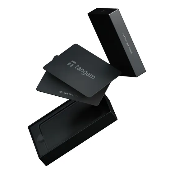Nova Tangem Cold Wallet Oficial - Carteira Cripto 2 Cartões Preto