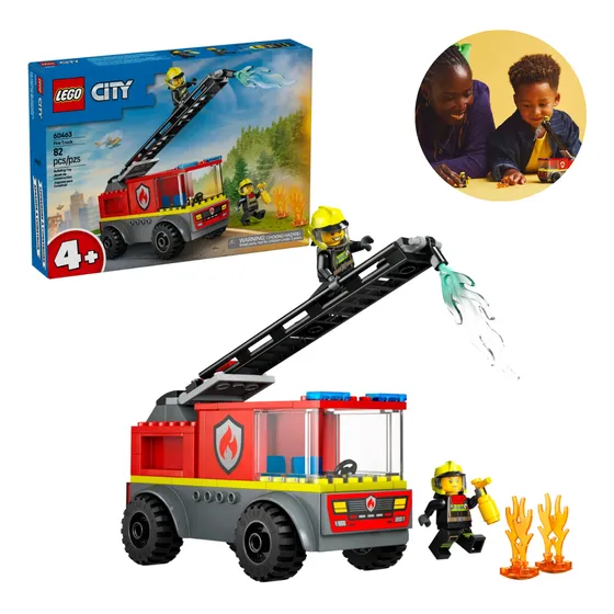 Lego City Blocos De Montar Kit Caminhão Bombeiros Com Escada