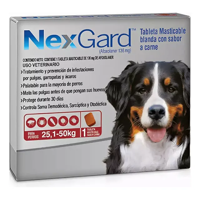 Nexgard 25-50kg Pastilla/ Tableta Contra Pulgas Y Garrapatas