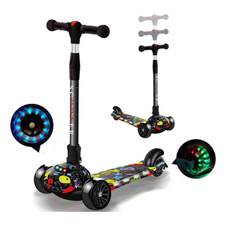 Scooter De Tres Ruedas Con Luces Led Y Música Scooter De Tres Ruedas Con Luces Led Y Música