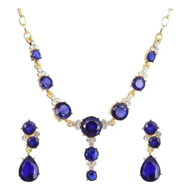 Collar Y Aretes Conjunto Elegante Quinceaños Fiesta  Grado