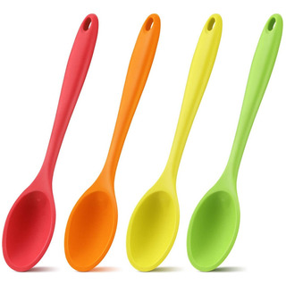 4 Piezas Cuchara Mezcladora De Silicona Cuchara De Cocina 4 Piezas Cuchara Mezcladora De Silicona Cuchara De Cocina