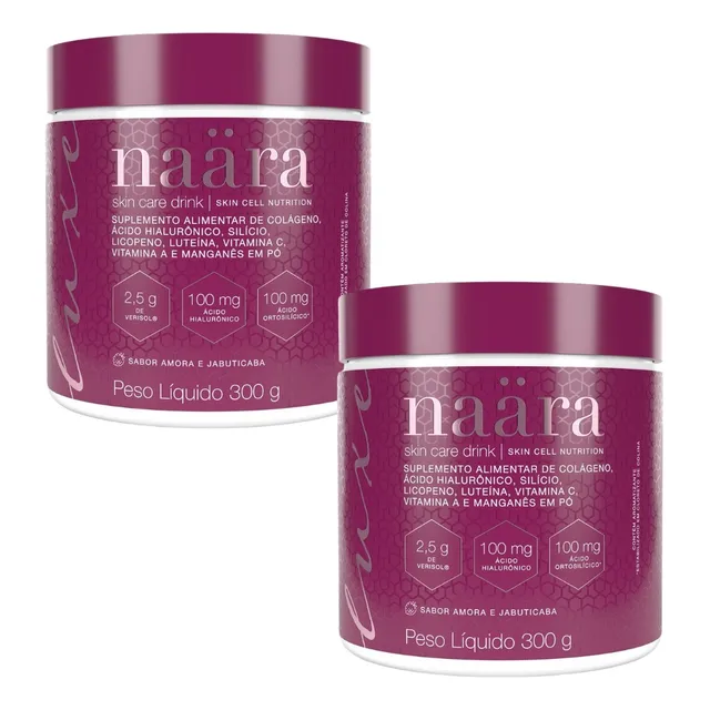 Kit 2 Naara Luxe Colágeno Verisol E Ácido Hialurônico 