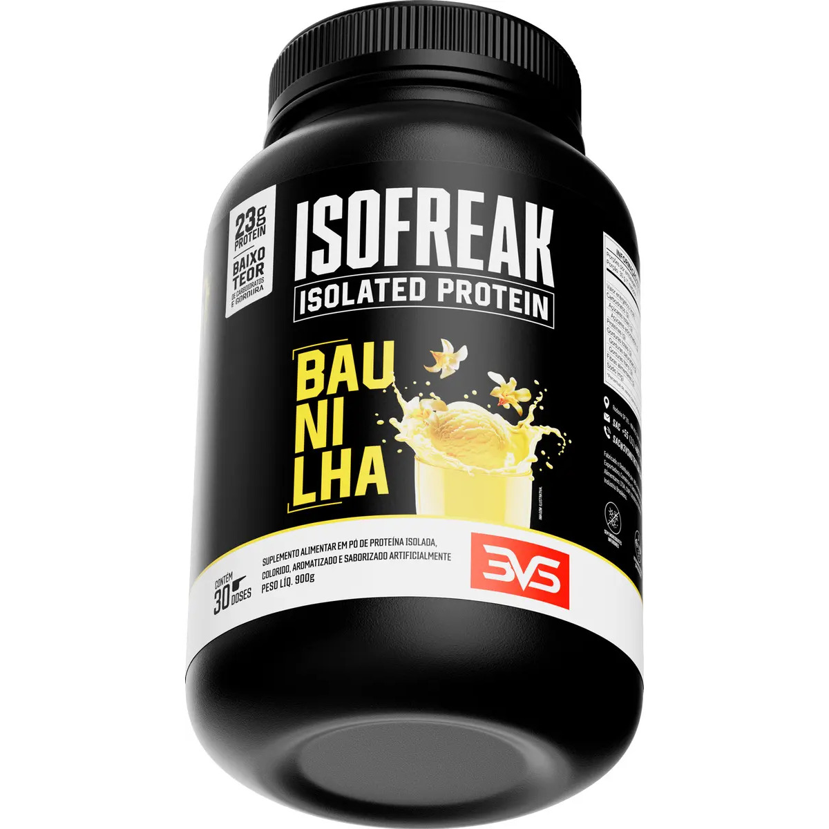 Whey Isolado Isofreak 900g Sabor Baunilha - Fórmula Avançada Com 23g De Proteína Por Dose