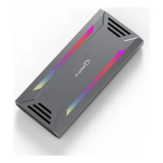 Gaveta Case SSD M.2 Hi-Prime NVME NGFF USB-C RGB 10Gbps Cinza