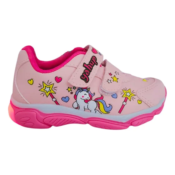 Tênis Feminino Infantil Led Unicórnio Aniversário Macio Leve