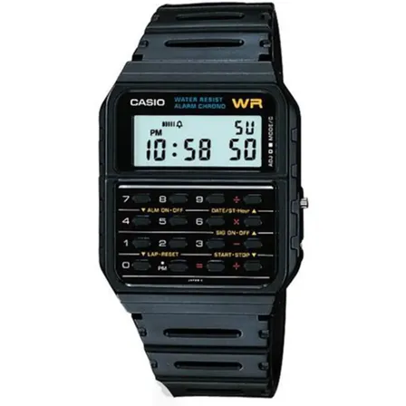 Relógio Casio Masculino Calculadora Ca-53w-1z Correia Preto