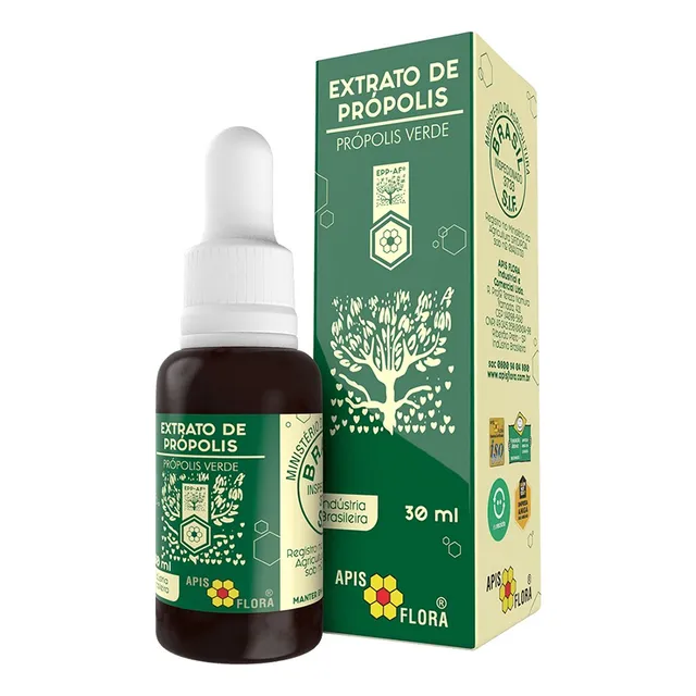 Extrato De Própolis Verde 30ml - Apisflora Envio Full