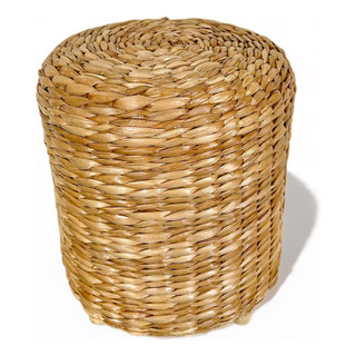 Mesa Lateral/puff Palha De Taboa Para Casa Decoração Rústica Mesa Lateral/puff Palha De Taboa Para Casa Decoração Rústica