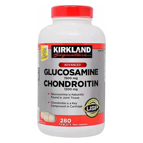 Kirkland Glucosamine 1500mg Chondroitin 1200mg 280 Cápsulas 
