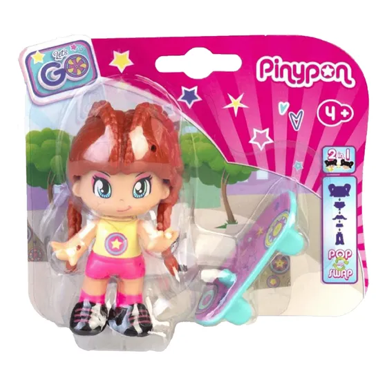 Muñeca Juguete Con Patineta Pinypon Famosa Para Niña