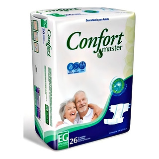 Fraldas Para Adultos Descartáveis Confort Master Extra Grande X 26 Fraldas Para Adultos Descartáveis Confort Master Extra Grande X 26