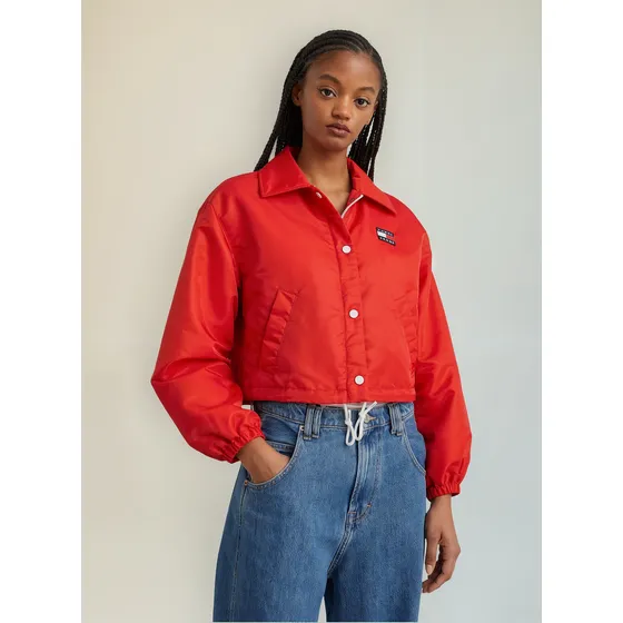 Chaqueta Estilo Entrenador Con Logo Mujer Rojo Tommy Jeans