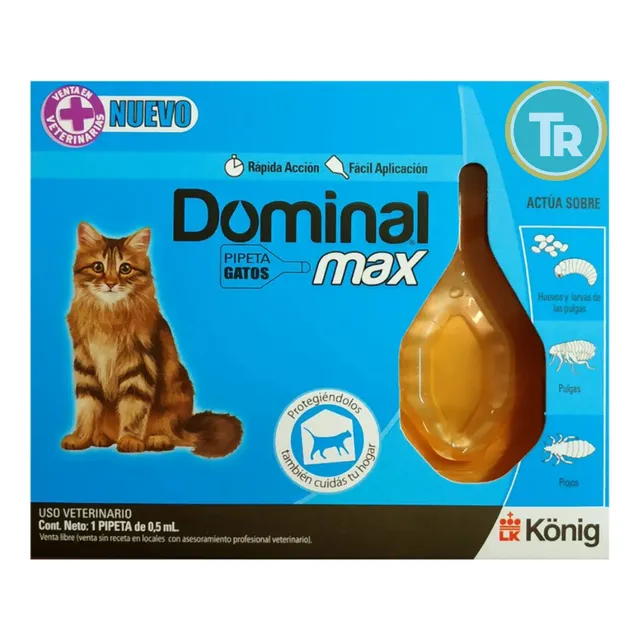 Pipeta Dominal Max Gatos + 4 Kg