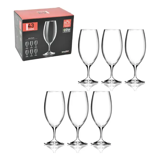 Juego De Copas 6 Piezas Cristal Rcr 430 Cc