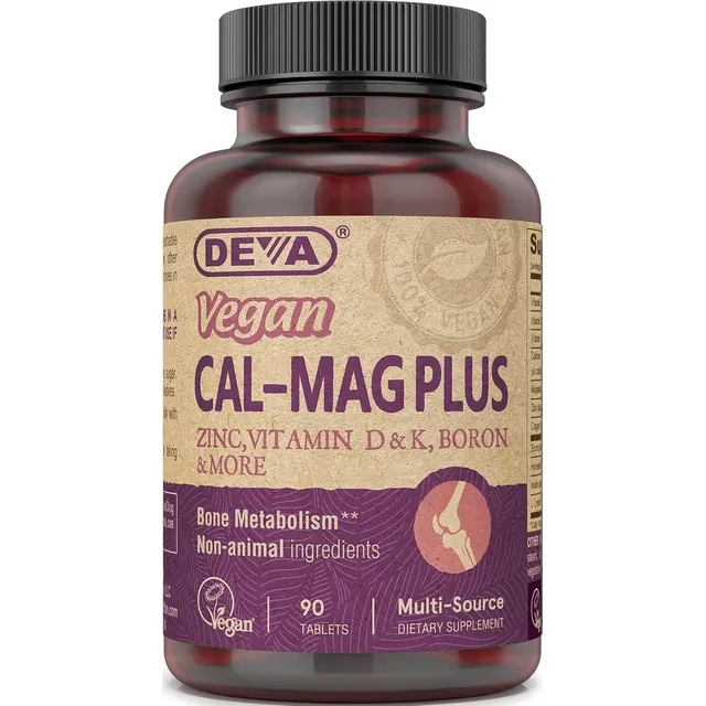 Deva Nutrition Vegan Cal-mag Plus Calcio Magnesio 90tabs Sabor Sin Sabor