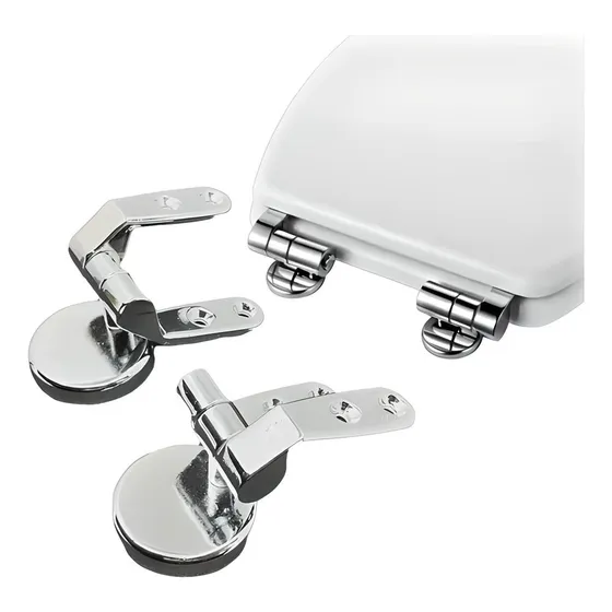 Set Repuesto Bisagras Herrajes Metal Soporte Tapa Inodoro