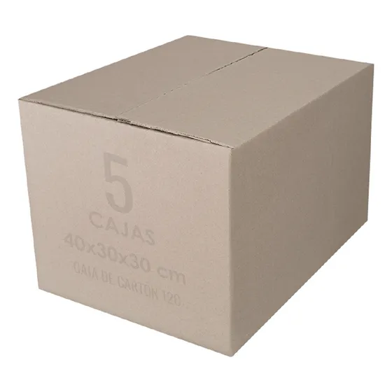 Cajas De Cartón 12c 40x30x30 Pack 5 Cajas