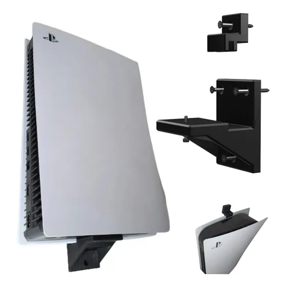 Suporte De Parede Playstation 5 Ps5 Mídia Física + Reforçado