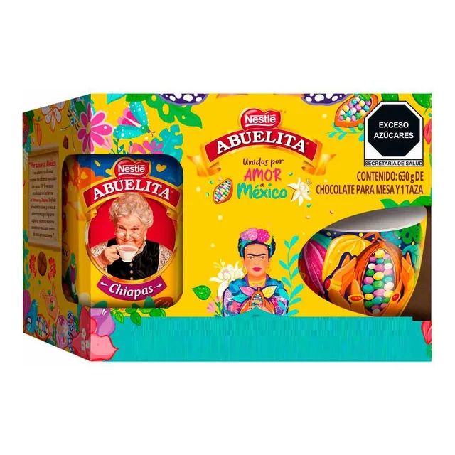 Chocolate Abuelita 630g + Taza Frida Kahlo De Colección