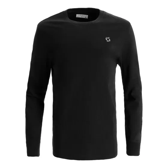 Polera Manga Larga Patria Negro Hombre Doite