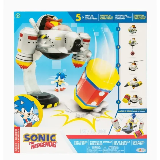 Sonic Hedgehog Juego Batalla Con Sonic Y Cara Huevo Eggman 