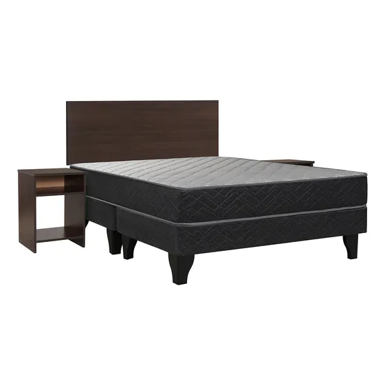 Cama 2 Plazas Bs Apolo Black Celta + Set Castilla