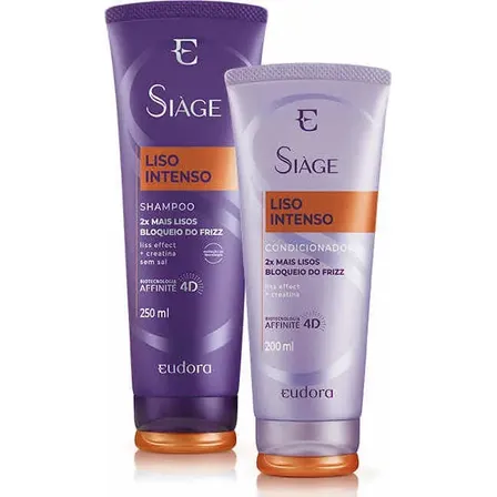 Kit Siàge Liso Intenso Eudora Shampoo/Condicionador